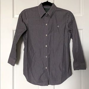 Ralph Lauren 3/4 sleeve non-iron shirt Sz. XS/TP